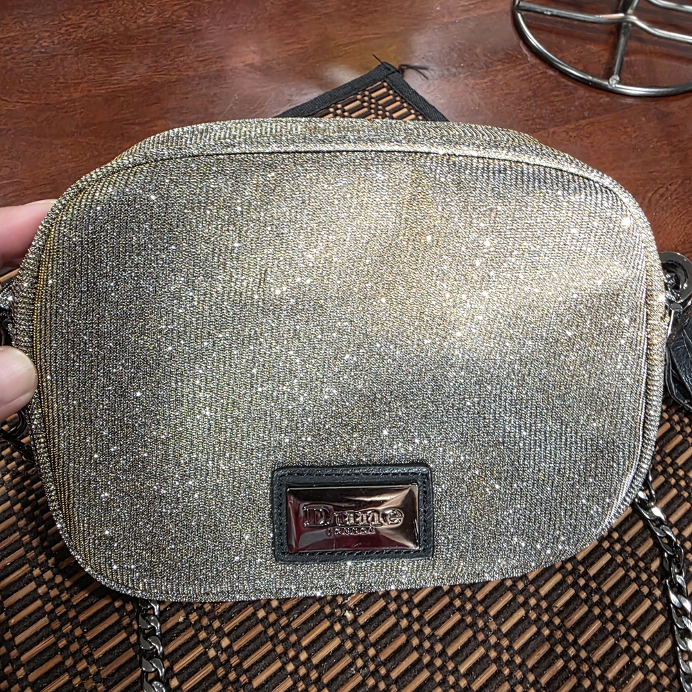 Dune London Sparkling Silver Crossbody Bag